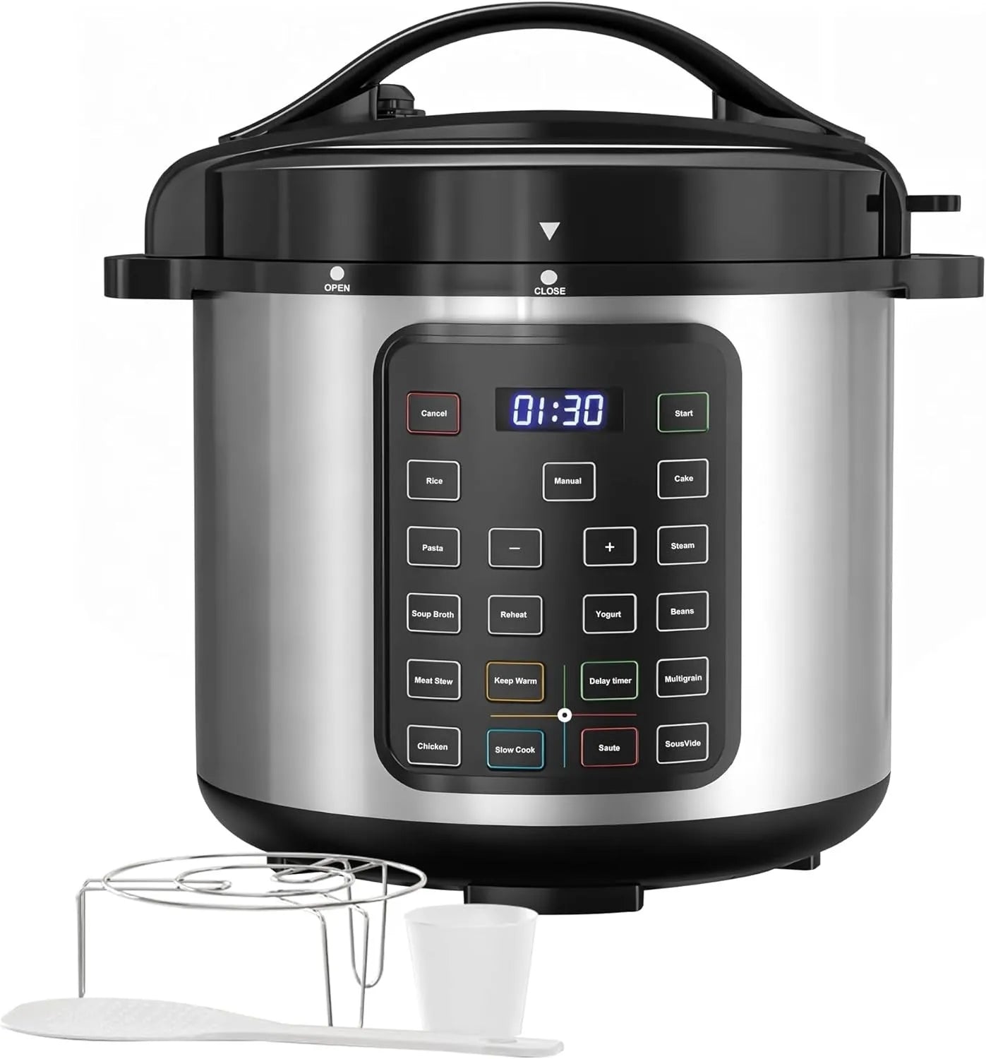 16-in-1 Electric Pressure Cooker,8QT Stainless Steel&Non-Stick Multi Cooker by S And B Enterprise