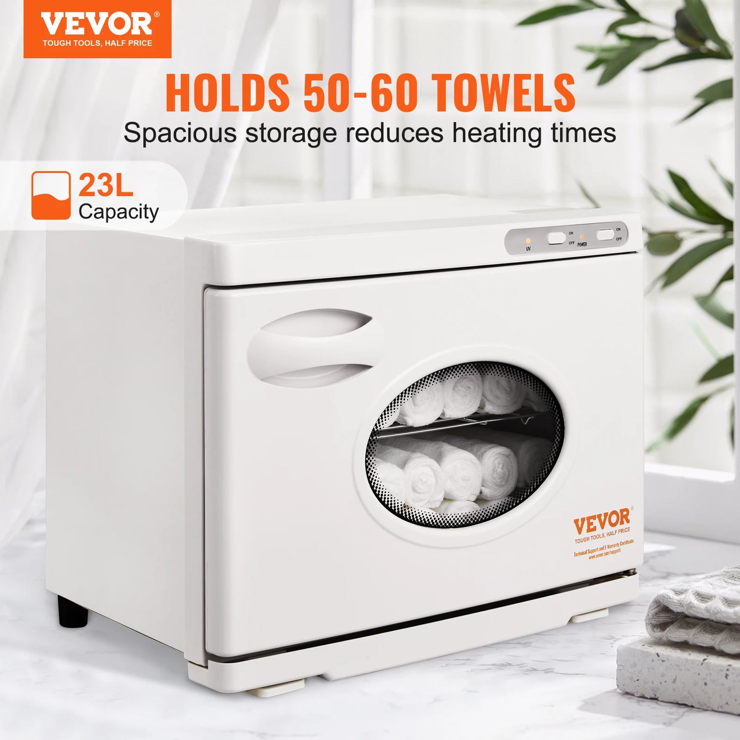 VEVOR Hot Towel Warmer See Through Window 2-in-1 Heating