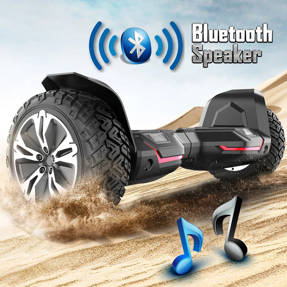 All Terrain Hoverboard With Bluetooth Speakers And LED Lights
