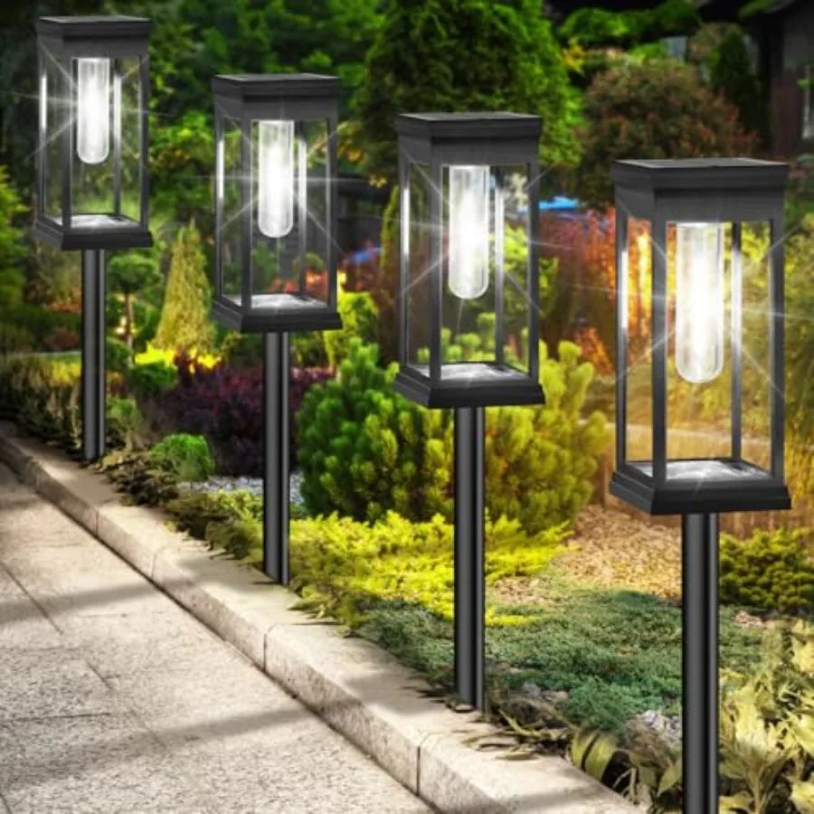 Solar Pathway Lights Outdoor 8 Pack Waterproof Brighter LED Garden by S And B Enterprise