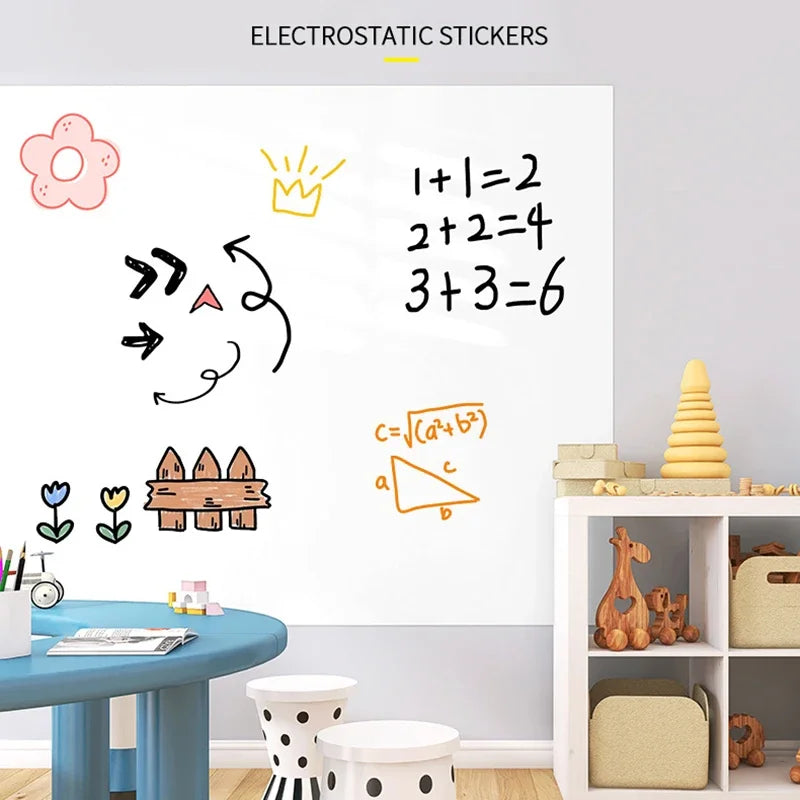 Static Whiteboard Sticker For Home Office Classroom Reusable Surface by S And B Enterprise