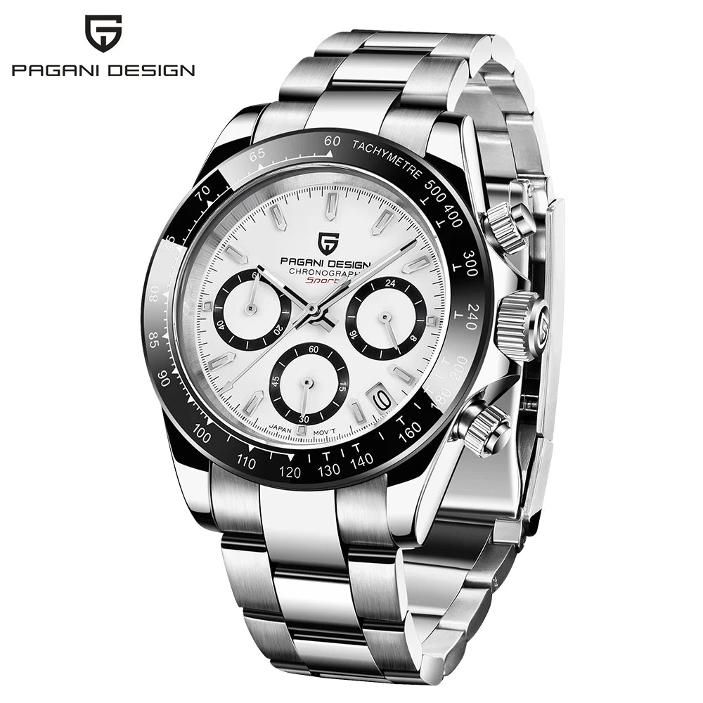 PAGANI DESIGN Mens Chronograph Quartz Watch Waterproof Wristwatch by S And B Enterprise