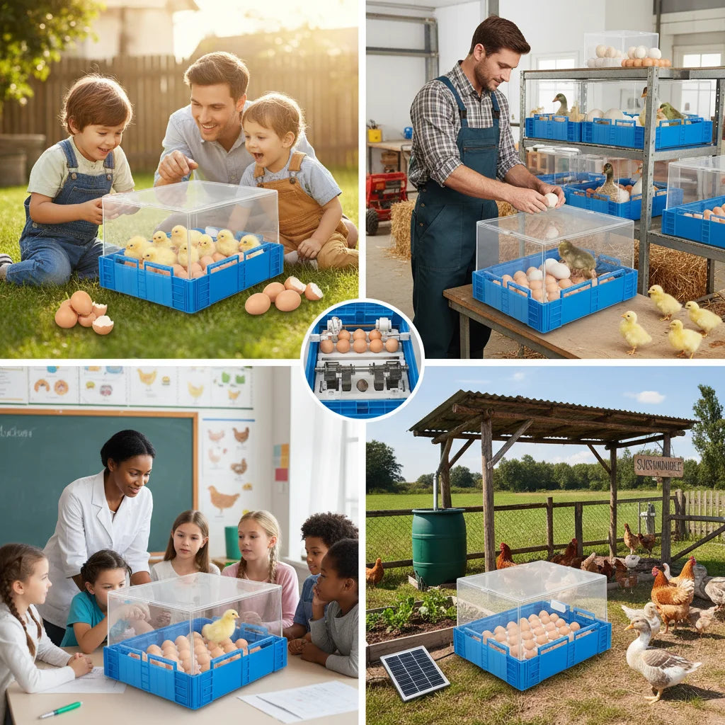 48 Egg Incubator With Automatic Turner Dual Power AC110V DC12V