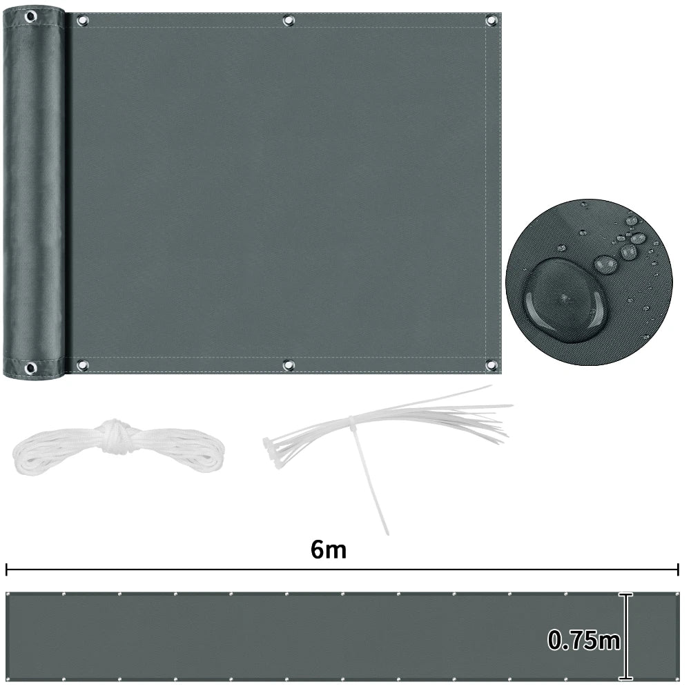 Fence Privacy Screen Heavy Duty Windscreen Fencing Cover Mesh Fabric Cloth with Grommets UV Protection for Outdoor Garden Patio