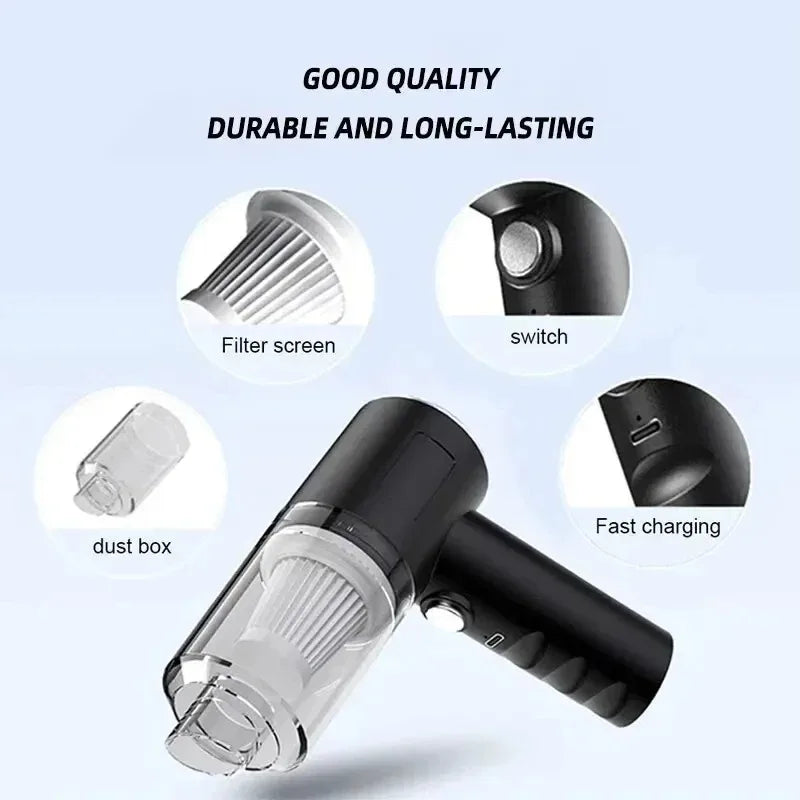 Portable Wireless Car Vacuum Cleaner 120W High Power by S And B Enterprise