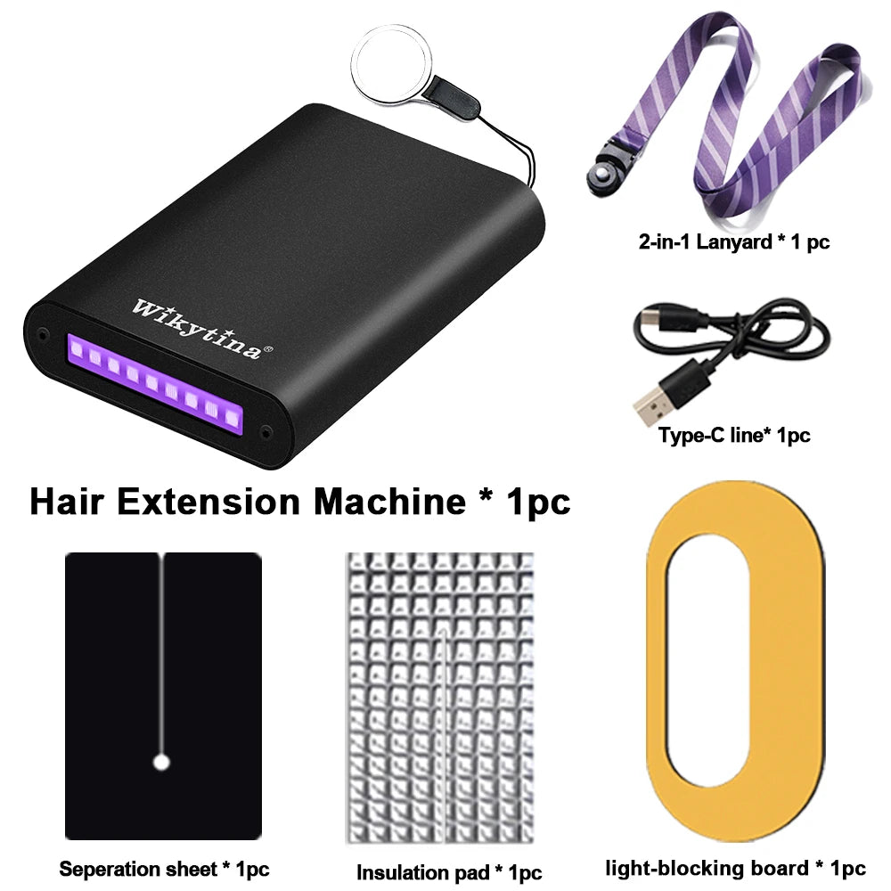 Wikytina Professional Hair Extensions Kit With UV Glue Tools