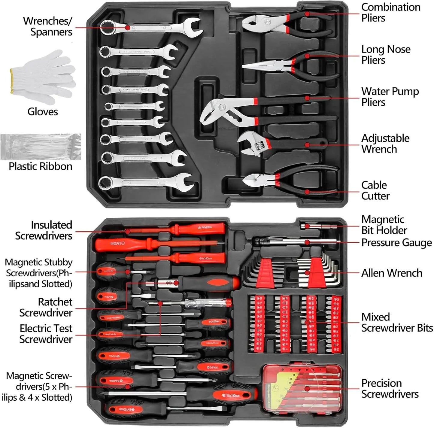 TLGREENDIY 799 Piece Home Repair Tool Set With Trolley Case
