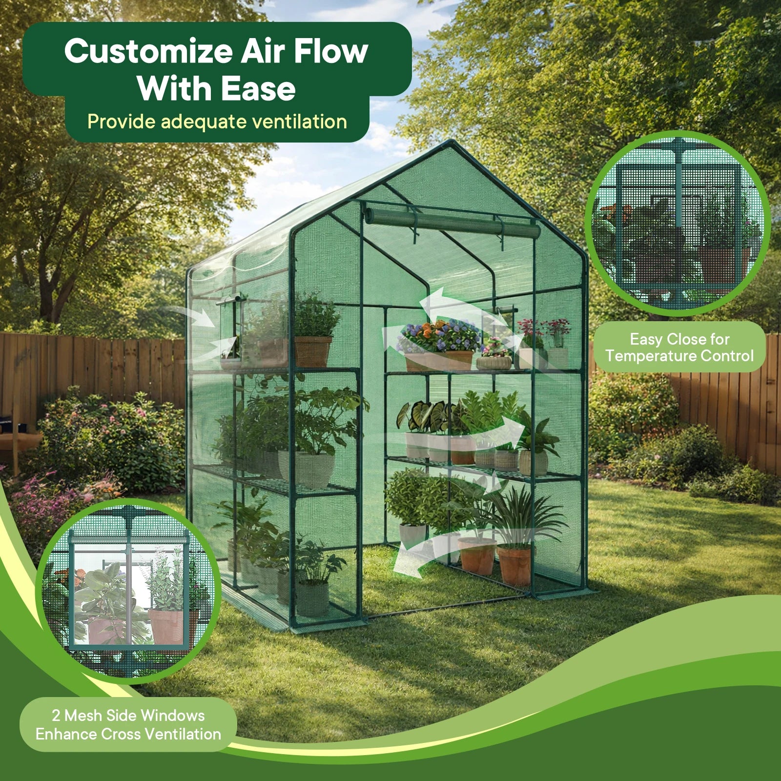 JHK Portable Walk In Greenhouse For Outdoor Plants by S And B Enterprise