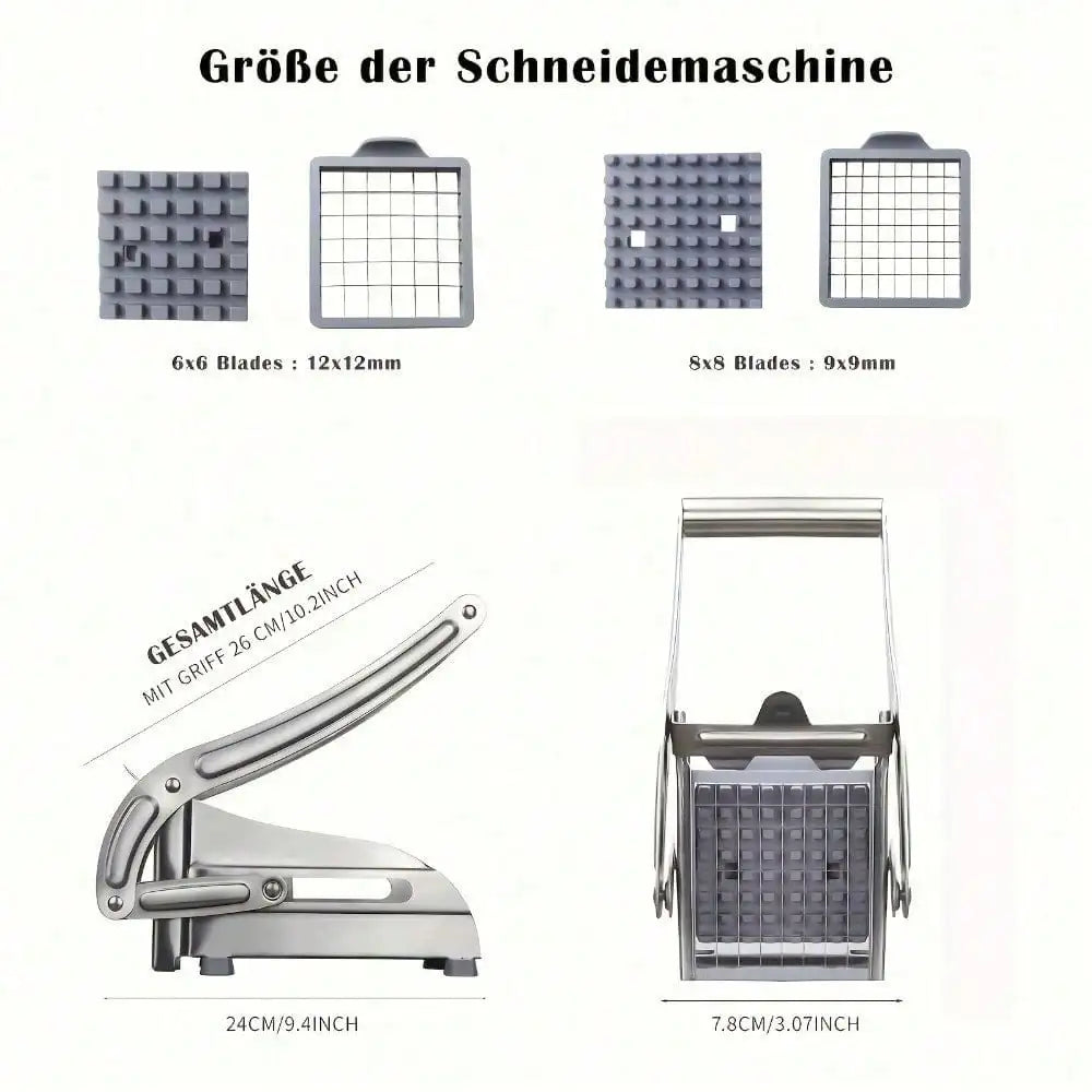 Vegetable Cutter and French Fry Cutter by S And B Enterprise; stainless steel chopper with grid blade options