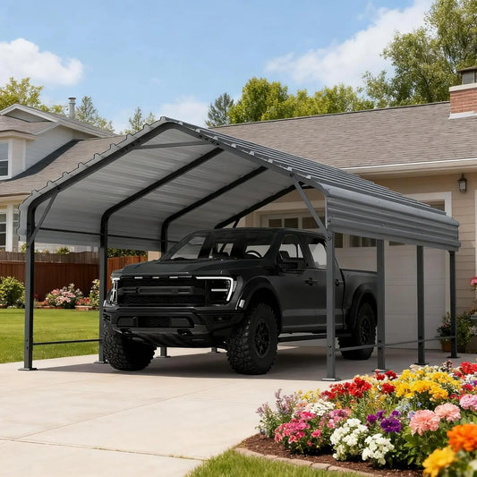 Heavy Duty Metal Carport With Galvanized Roof And Frame