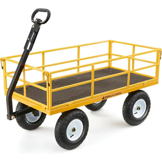 Heavy Duty Utility Cart All Terrain Garden Wheelbarrow Wagon