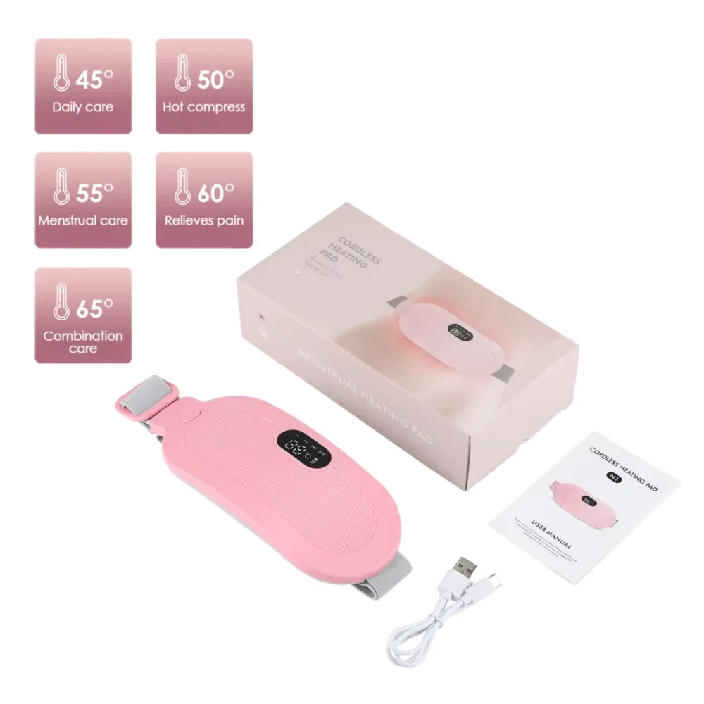 AGDOAD USB Menstrual Heating Pad With Abdominal Vibration Massager by S And B Enterprise
