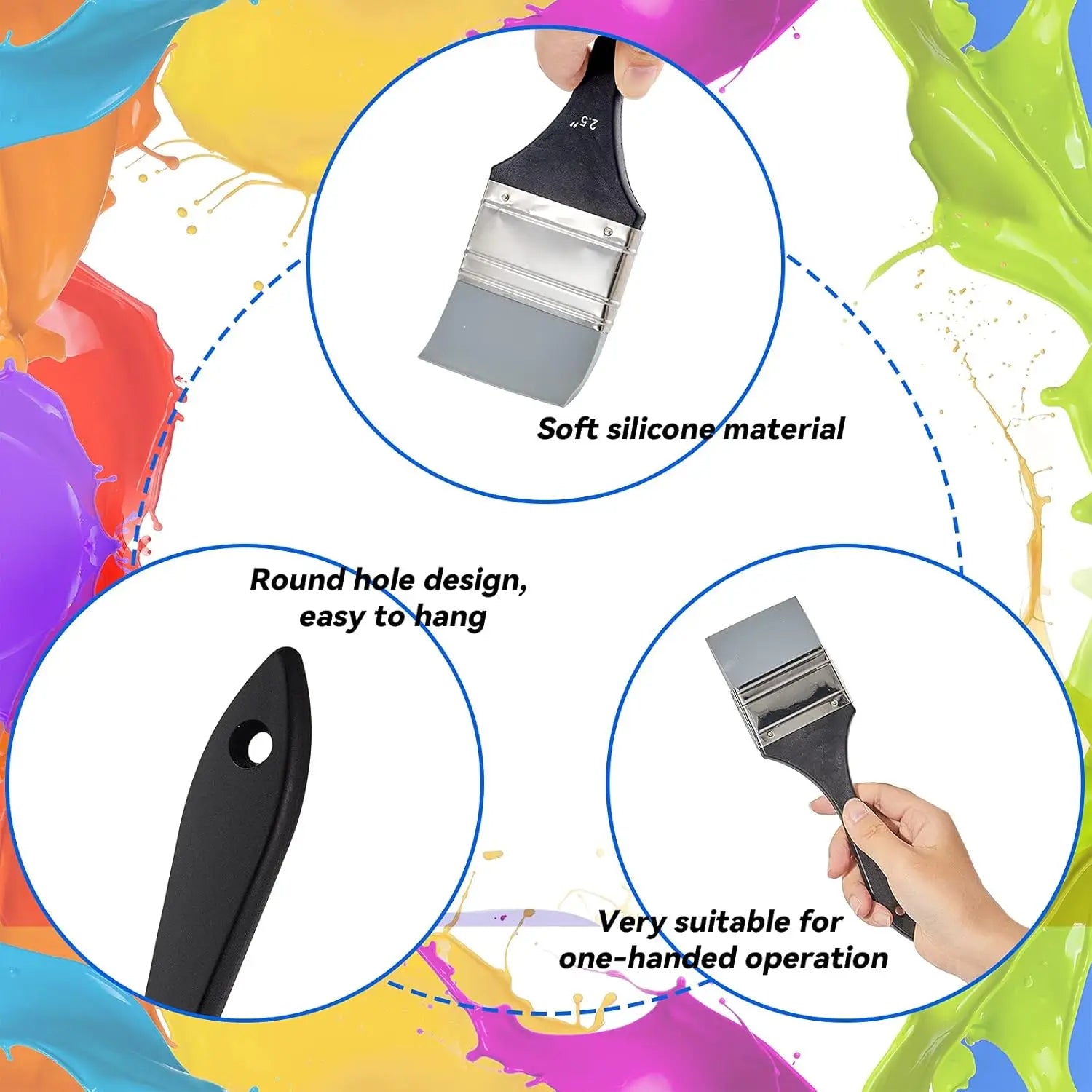 Silicone Painting Brush Set For Acrylic And Water Based Paint by S And B Enterprise