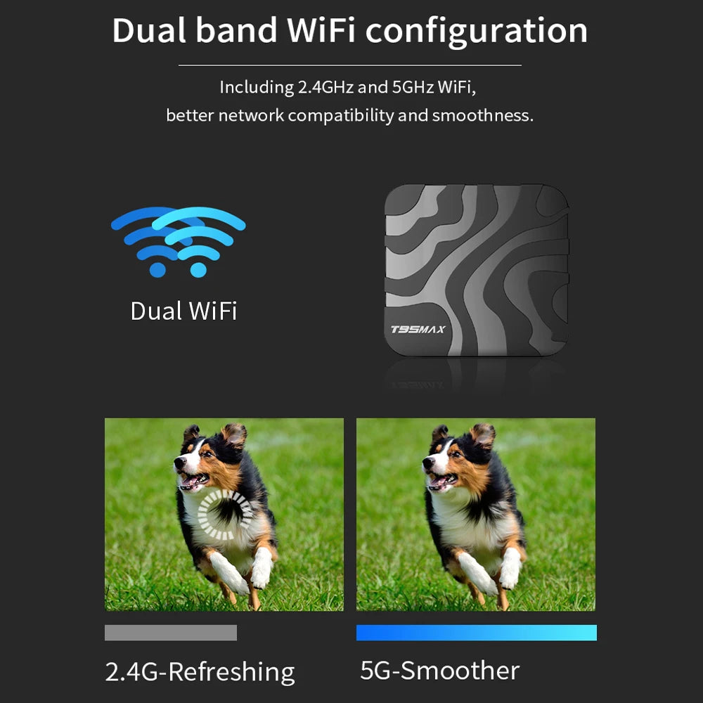 TV Box T95 Max Smart Android 14 H618 Ram 8GB Rom 64GB 128GB Set Top Box Dual Wifi 2.4G&5G 6K HDR10 BT AV1 Media Player Fast Box by S And B Enterprise