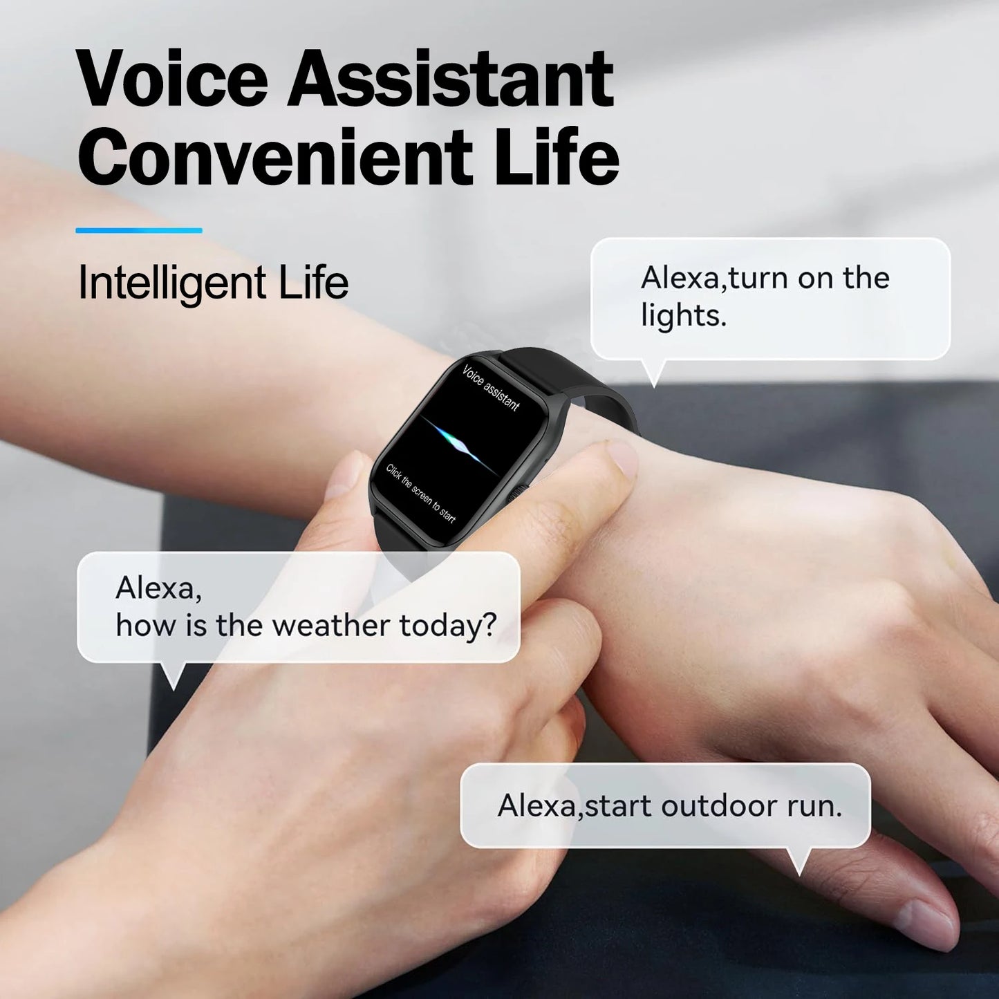 LIVLOVCP AI Voice Assistant Smart Watch Health and Fitness