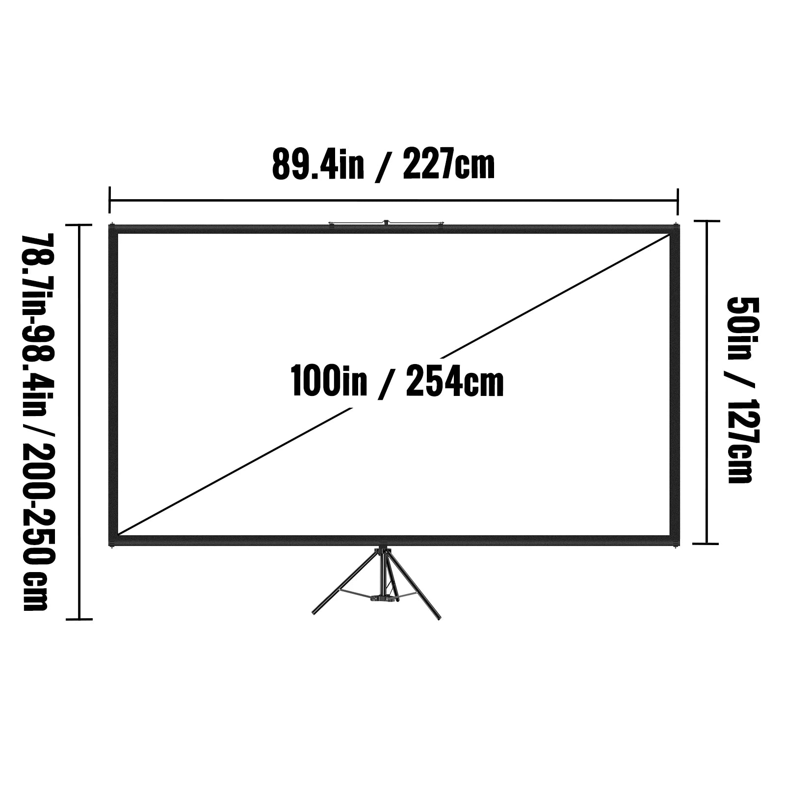SucceBuy Tripod Projector Screen With Stand 4K HD Portable Cinema by S And B Enterprise