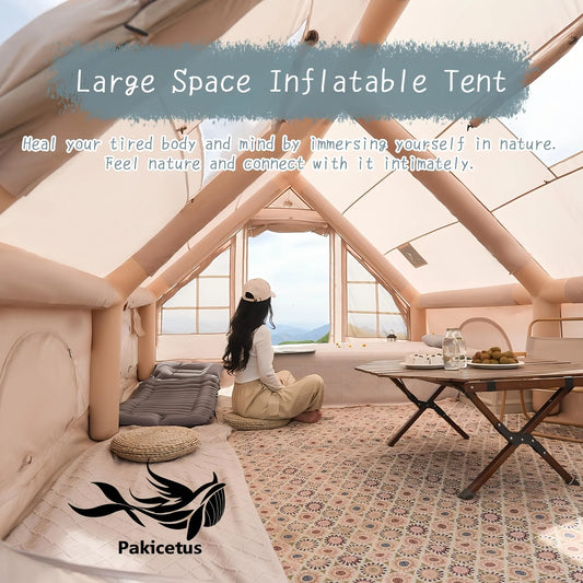 Pakicetus Inflatable Camping Tent With Skylight And Quick Air Flow