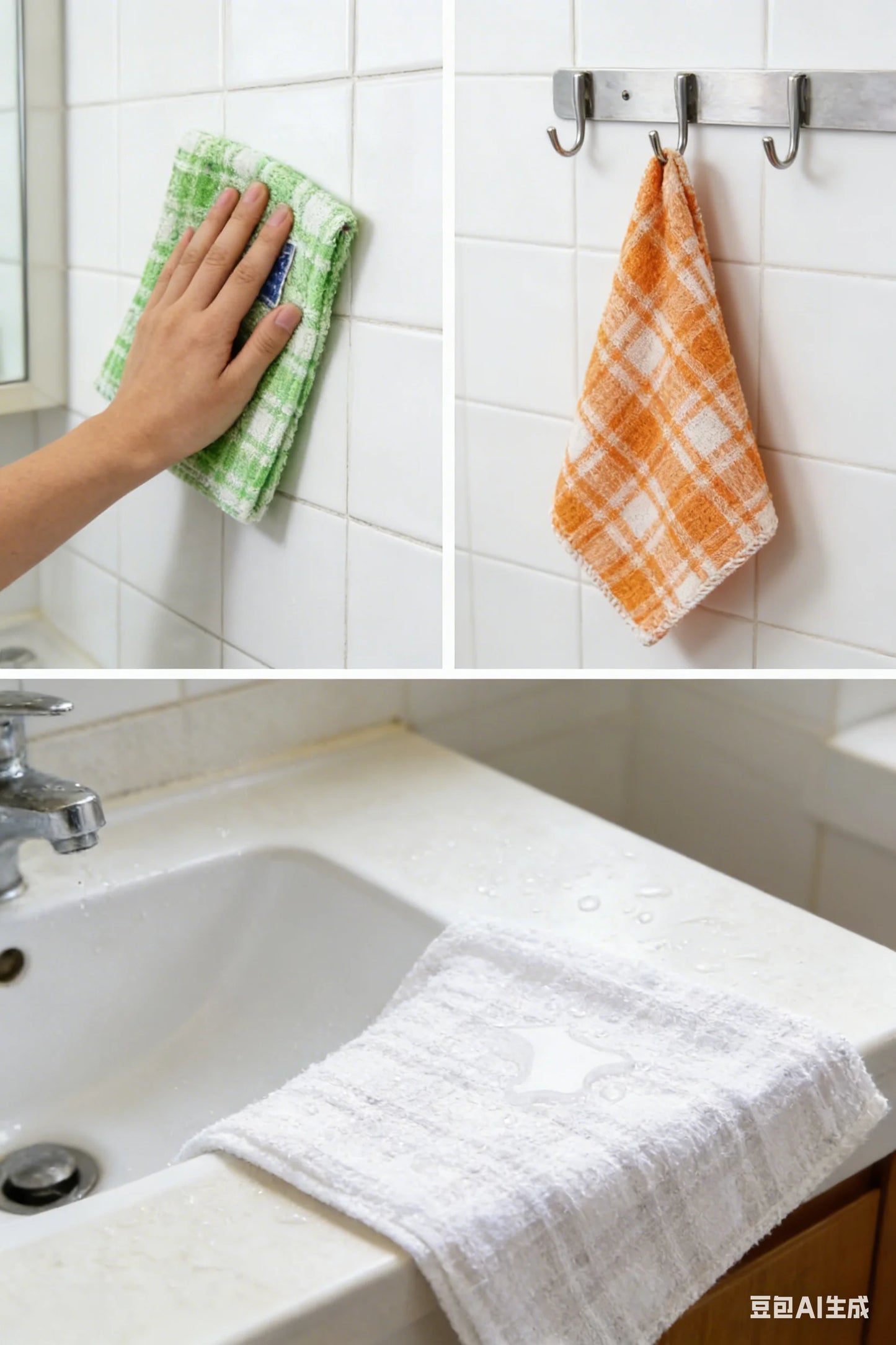 NONECN 100 Percent Cotton Dish Cloths Waffle Weave Towels