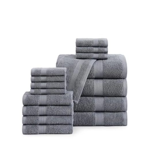 Luxury 16-Piece Bath Towel Set With Washcloths Included
