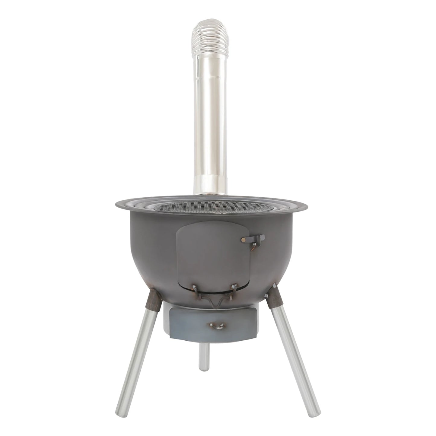 Portable Camping Wood Stove Multifunction Fire Pit with Grill Grate 3 Pot Rings Ash Tray for Outdoor Picnic Backyard BBQ Heating by S And B Enterprise