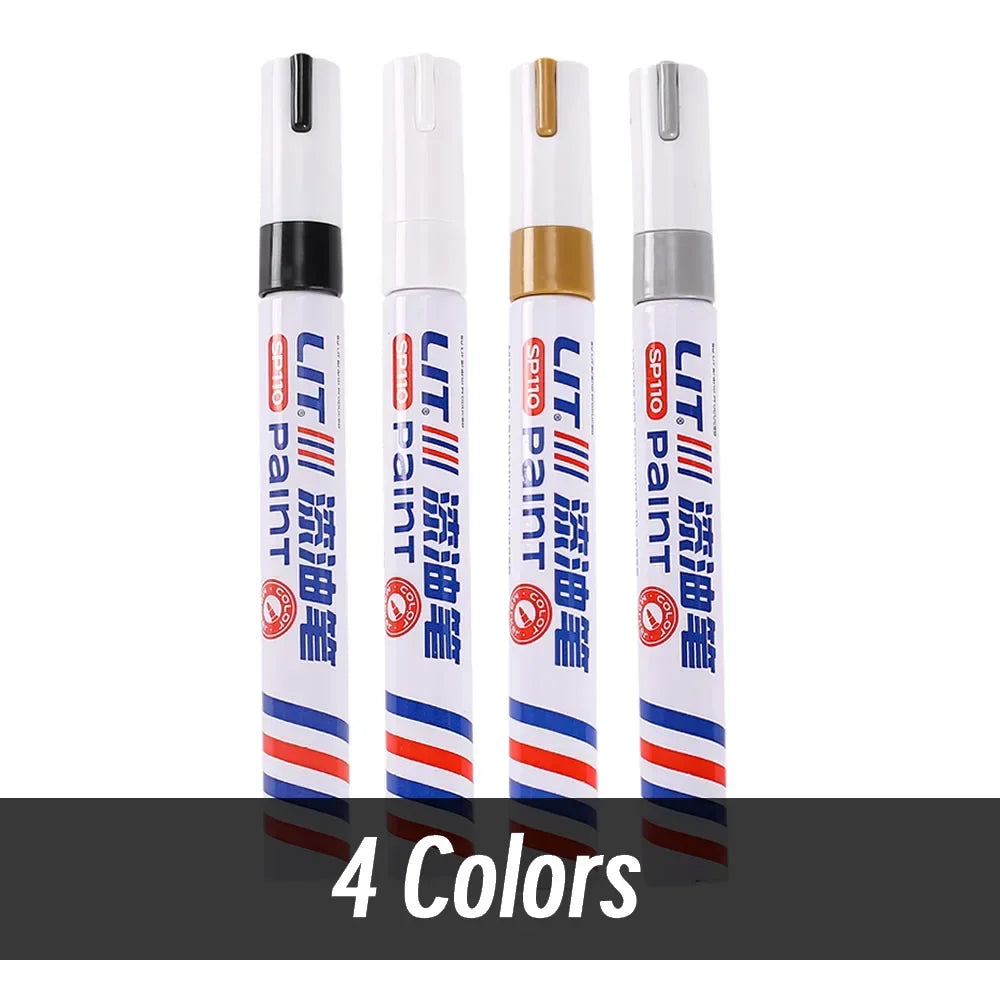 3mm 10p Colorful 8 Colors Permanent Paint Marker Waterproof White Markers tire tread rubber fabric Paint metal Paint Marker Pens by S And B Enterprise