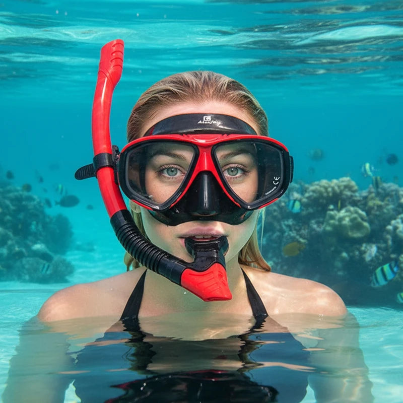 DIVE&SAIL Scuba Mask Snorkel Set Tempered Glass by S And B Enterprise