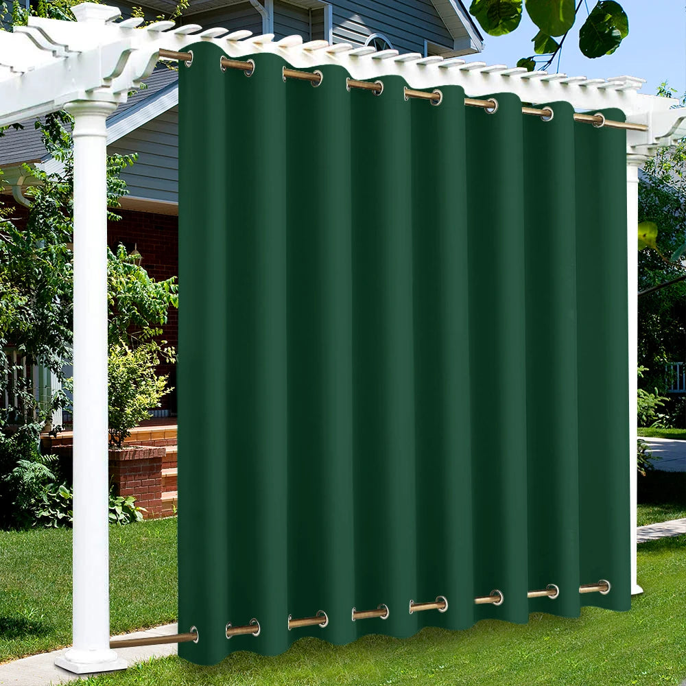 Patio Outdoor Curtain Waterproof Thermal Insulated Double Grommets Sun Block Windproof Window Curtains For Garden Drapes Porch by S And B Enterprise