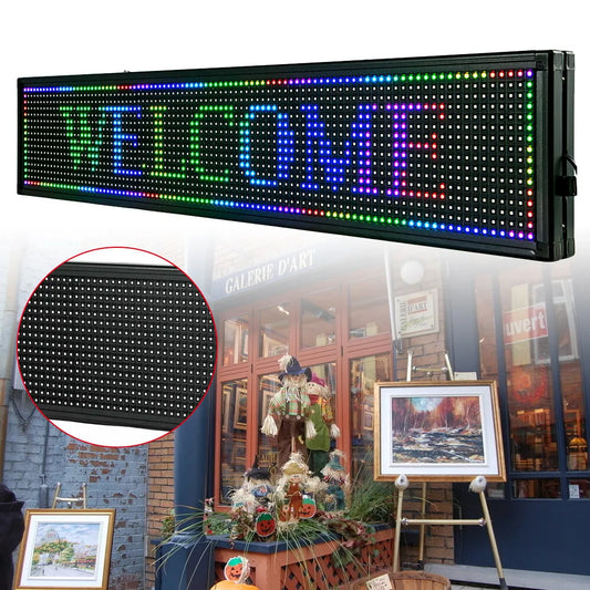 Bymaocar LED Sign Programmable Billboard USB WiFi Control Indoor