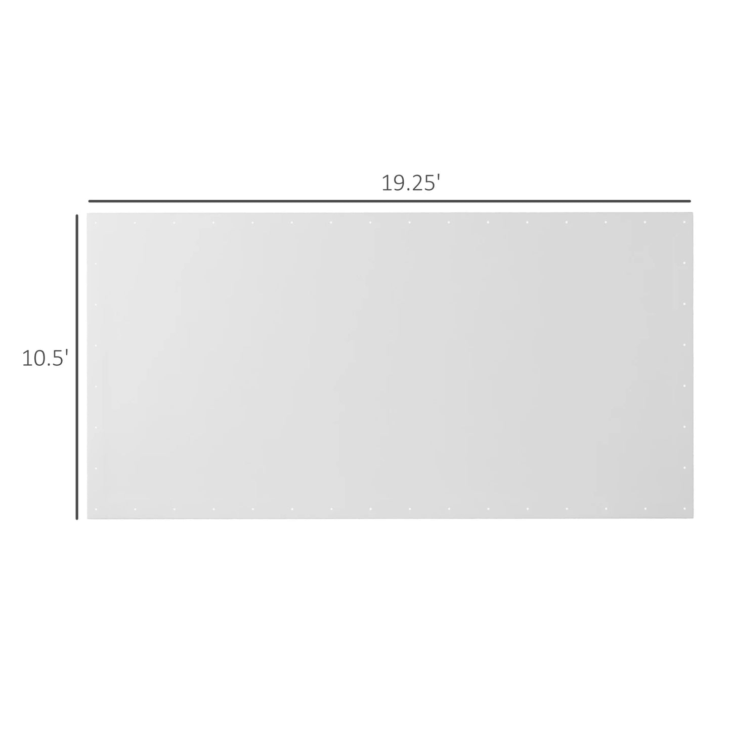 Carport roof replacement canopy 10' x 20' white for 84C-159 series by S And B Enterprise with ball bungee cords