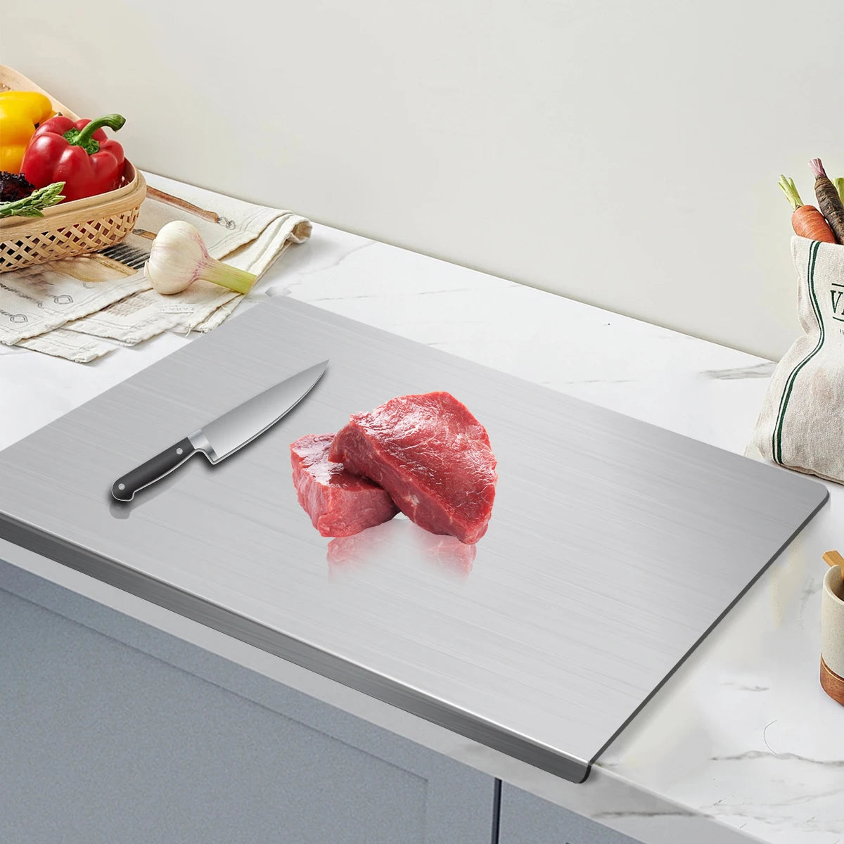 304 Stainless Steel Cutting Board Food Prep And Kitchen Use