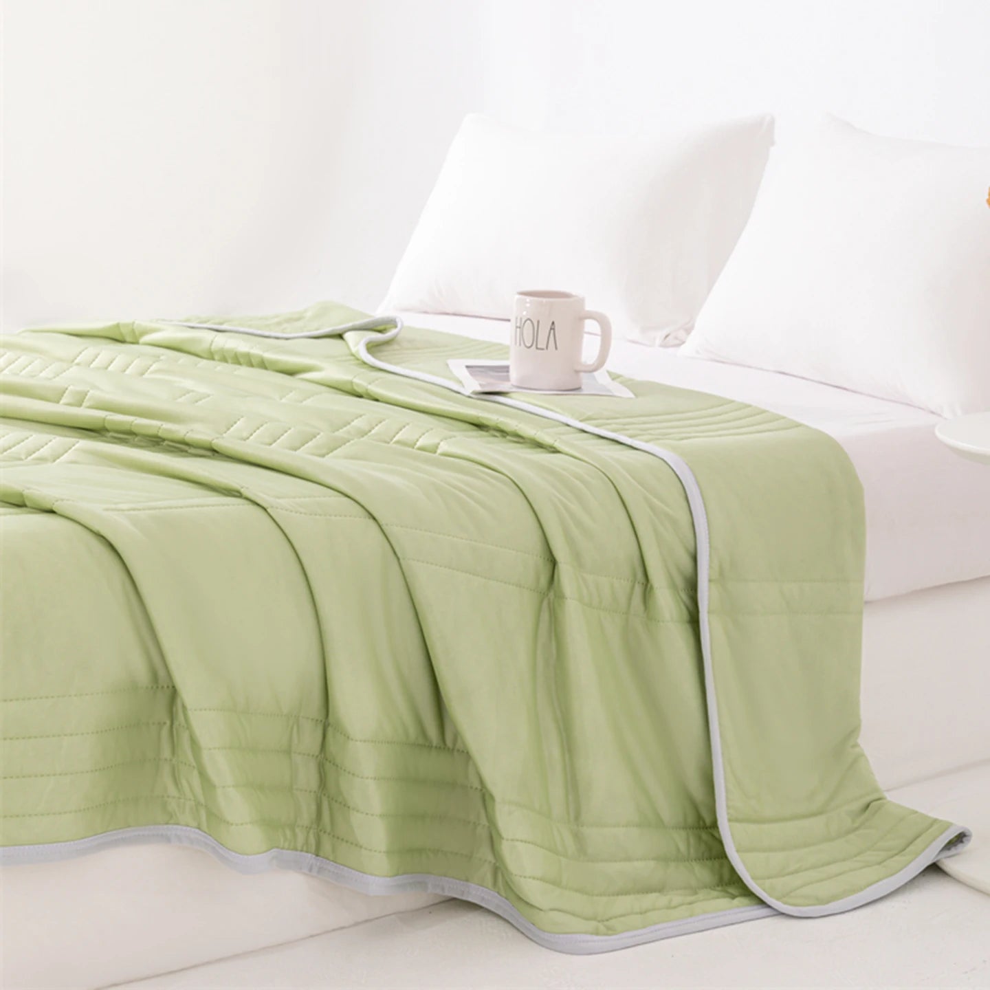 KDV Cooling Summer Blanket Lightweight Polyester Washable Breathable Comforter by S And B Enterprise
