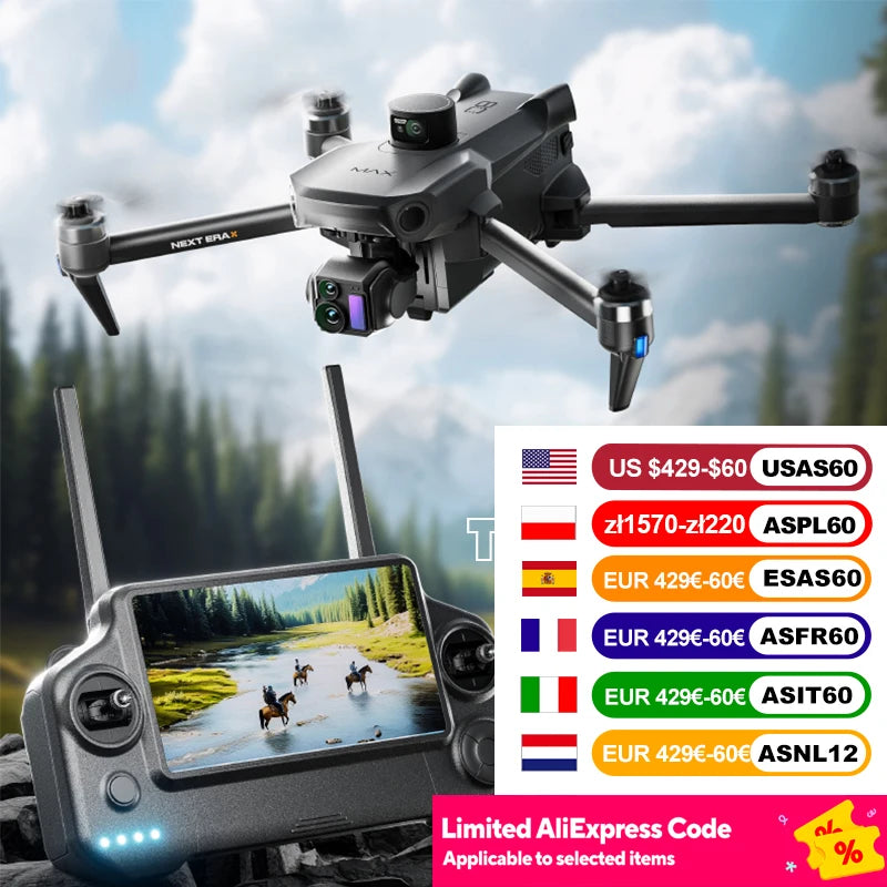 JJRCC P7 MAX 8K Drone With Screen Remote Control GPS