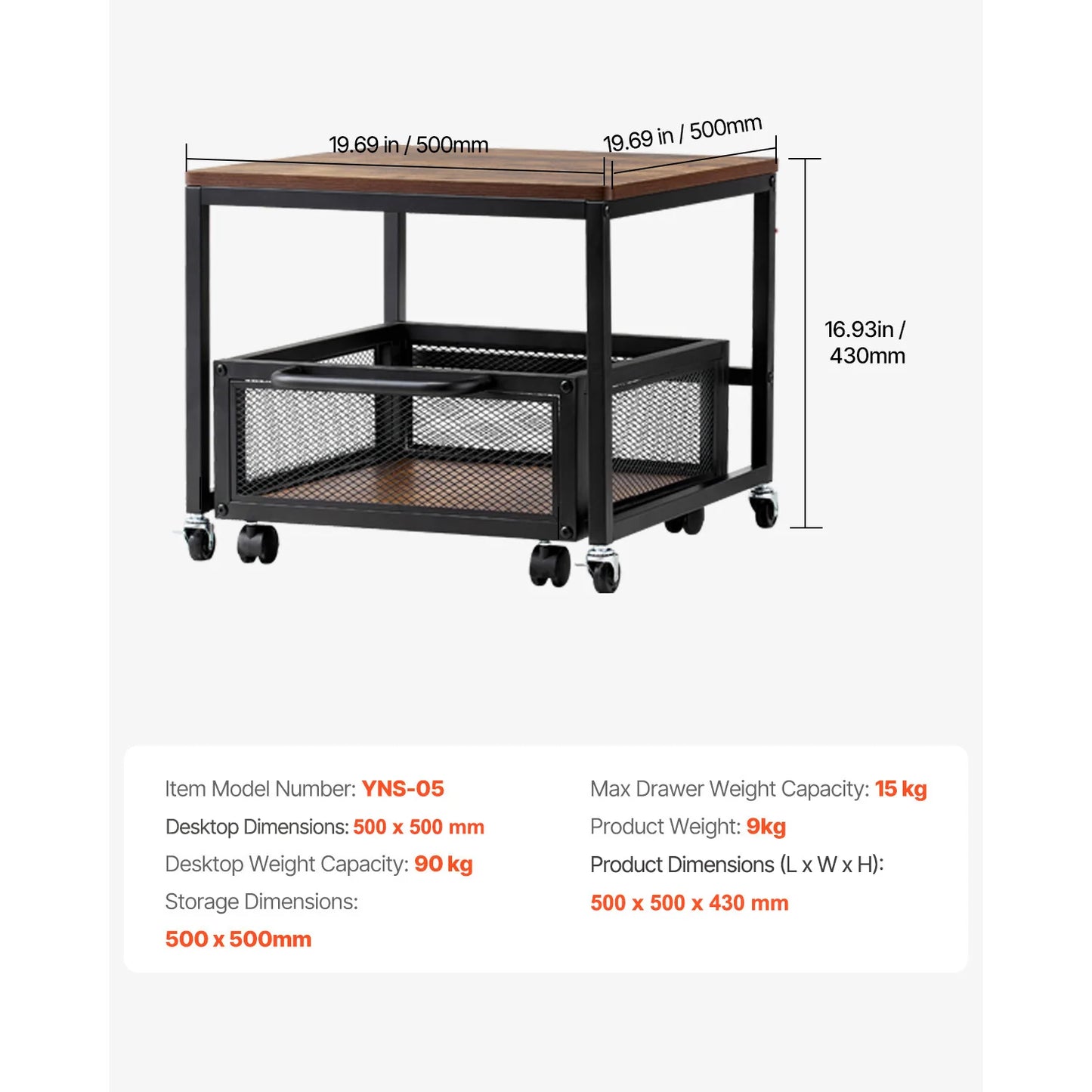 SucceBuy Mini Fridge Stand 198 lbs with Movable Storage Cart & Swivel Wheels Beverage Refrigerator for Office Home Dorm Bars by S And B Enterprise