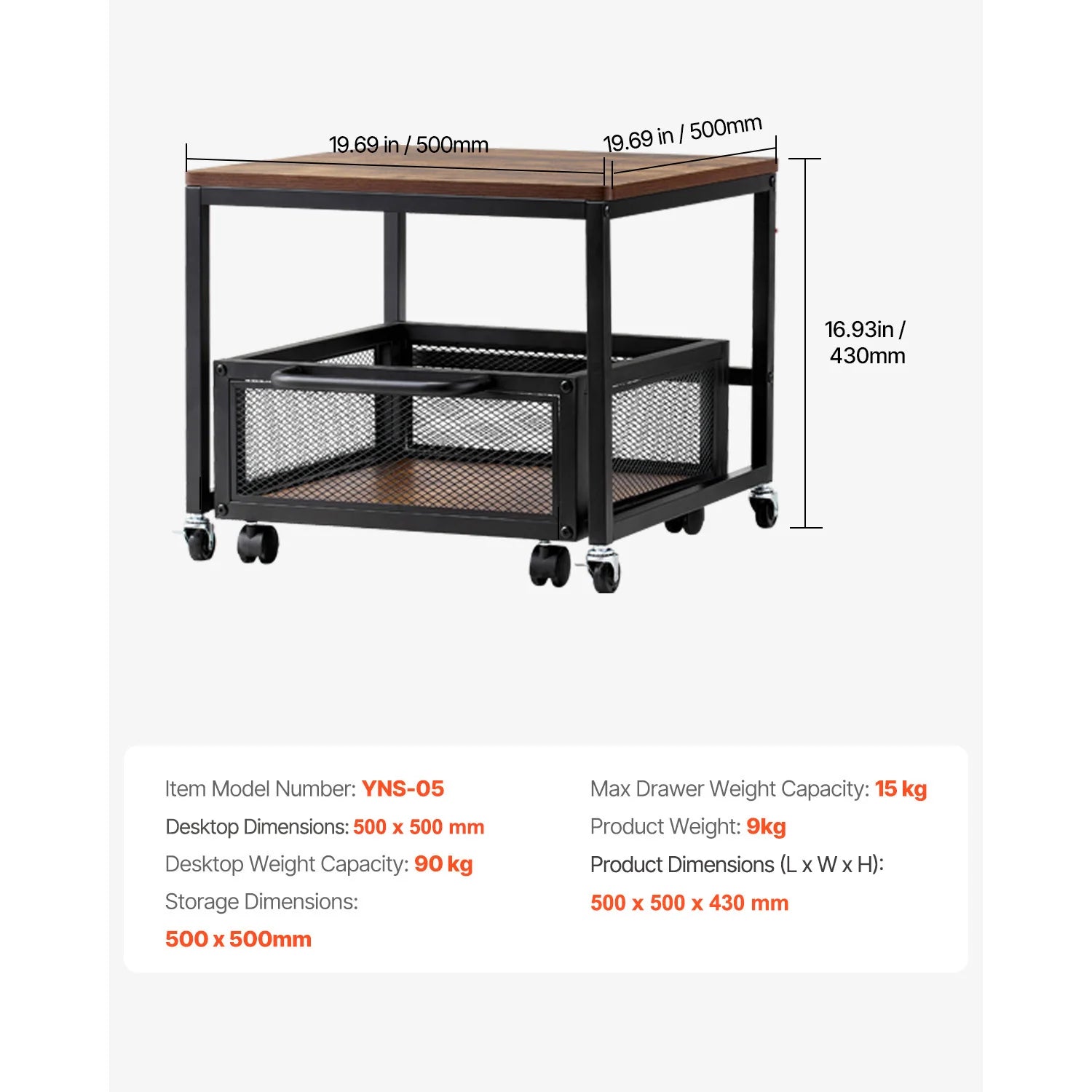SucceBuy Mini Fridge Stand 198 lbs with Movable Storage Cart & Swivel Wheels Beverage Refrigerator for Office Home Dorm Bars by S And B Enterprise