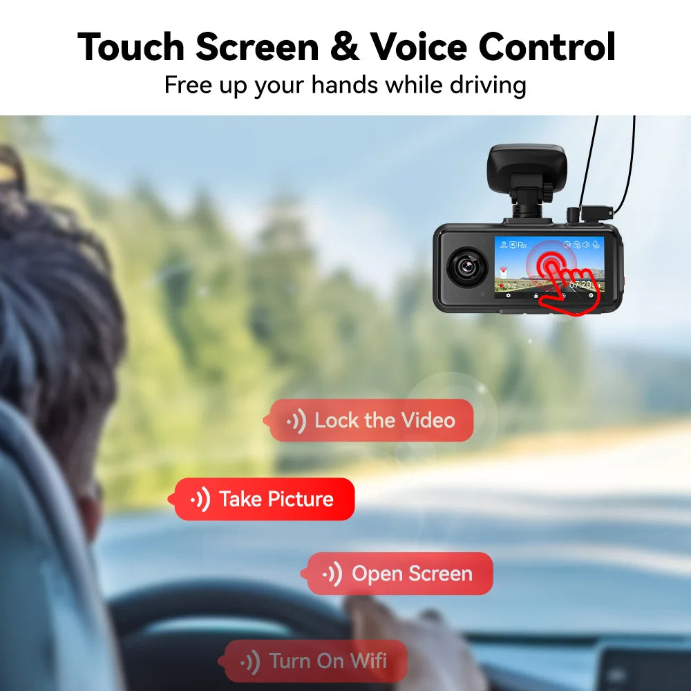 RedTiger A6 4K DashCam With GPS Night Vision Parking