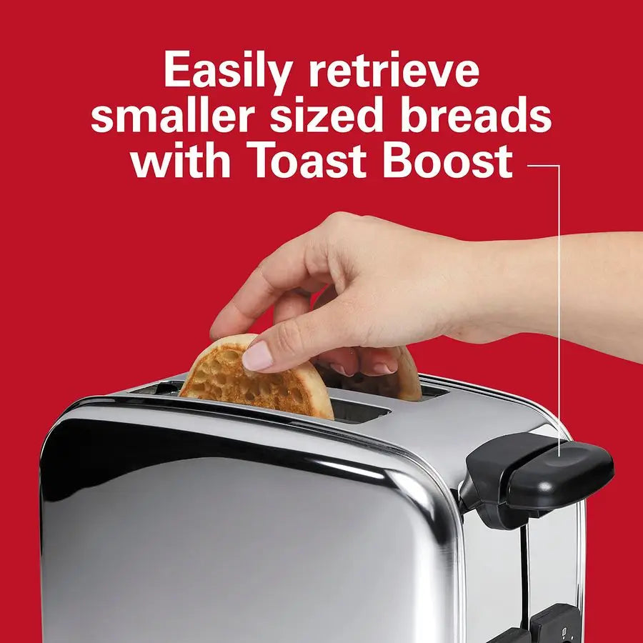 Retro Toaster With Wide Slots And SureToast Bagel Defrost Settings