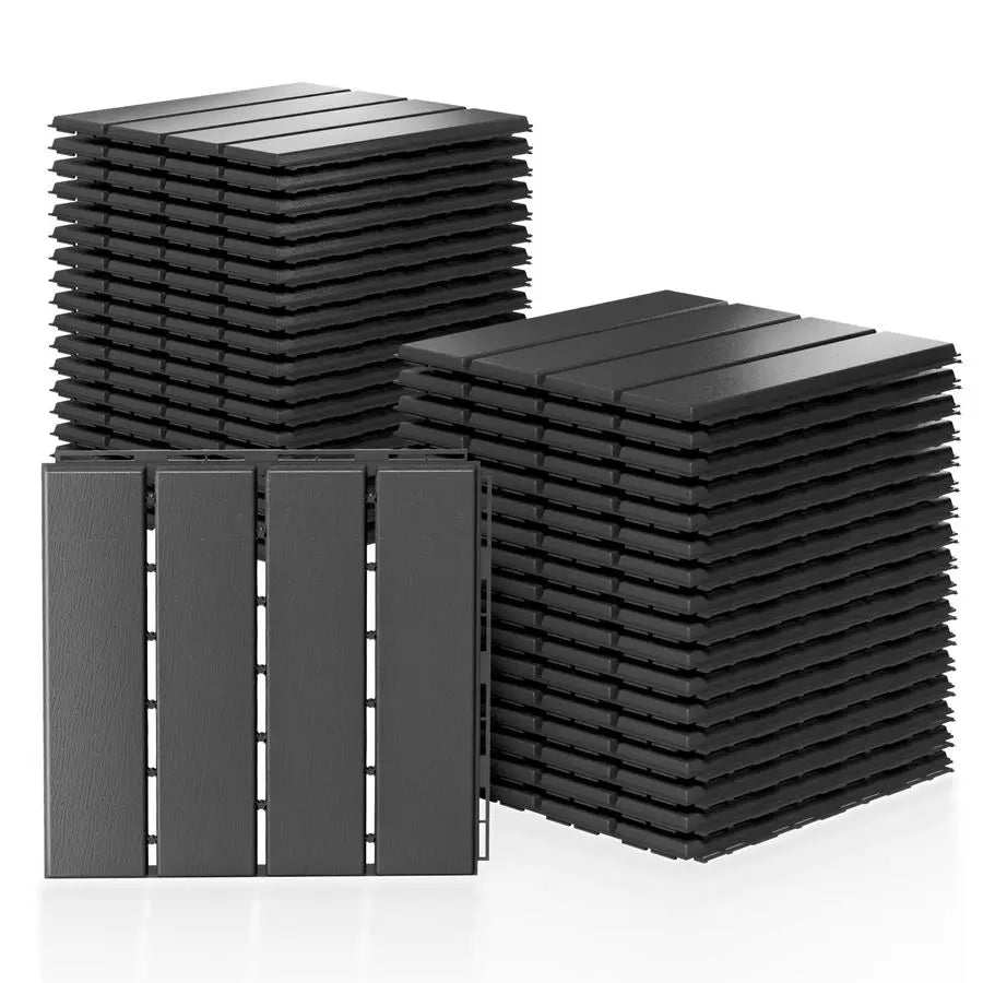 Interlocking Plastic Deck Tiles Patio Waterproof Outdoor Flooring