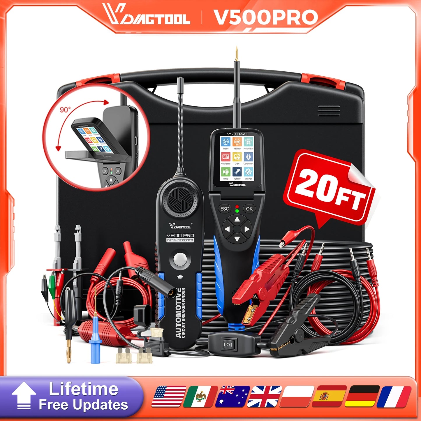 VDIAGTOOL V500PRO 2 In 1 Automotive Power Probe Multimeter Oscilloscope by S And B Enterprise