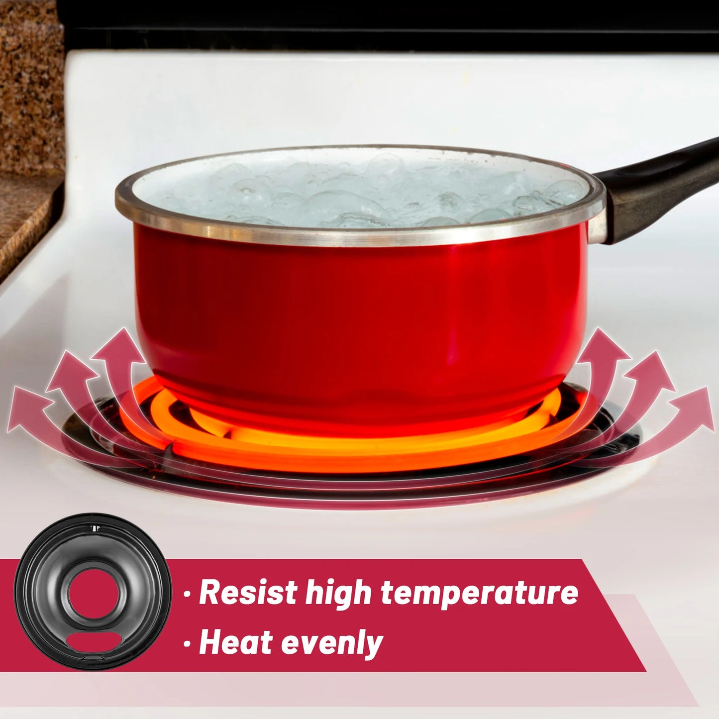 Cooktop Drip Pan Set For GE Hotpoint Stoves Pack Four
