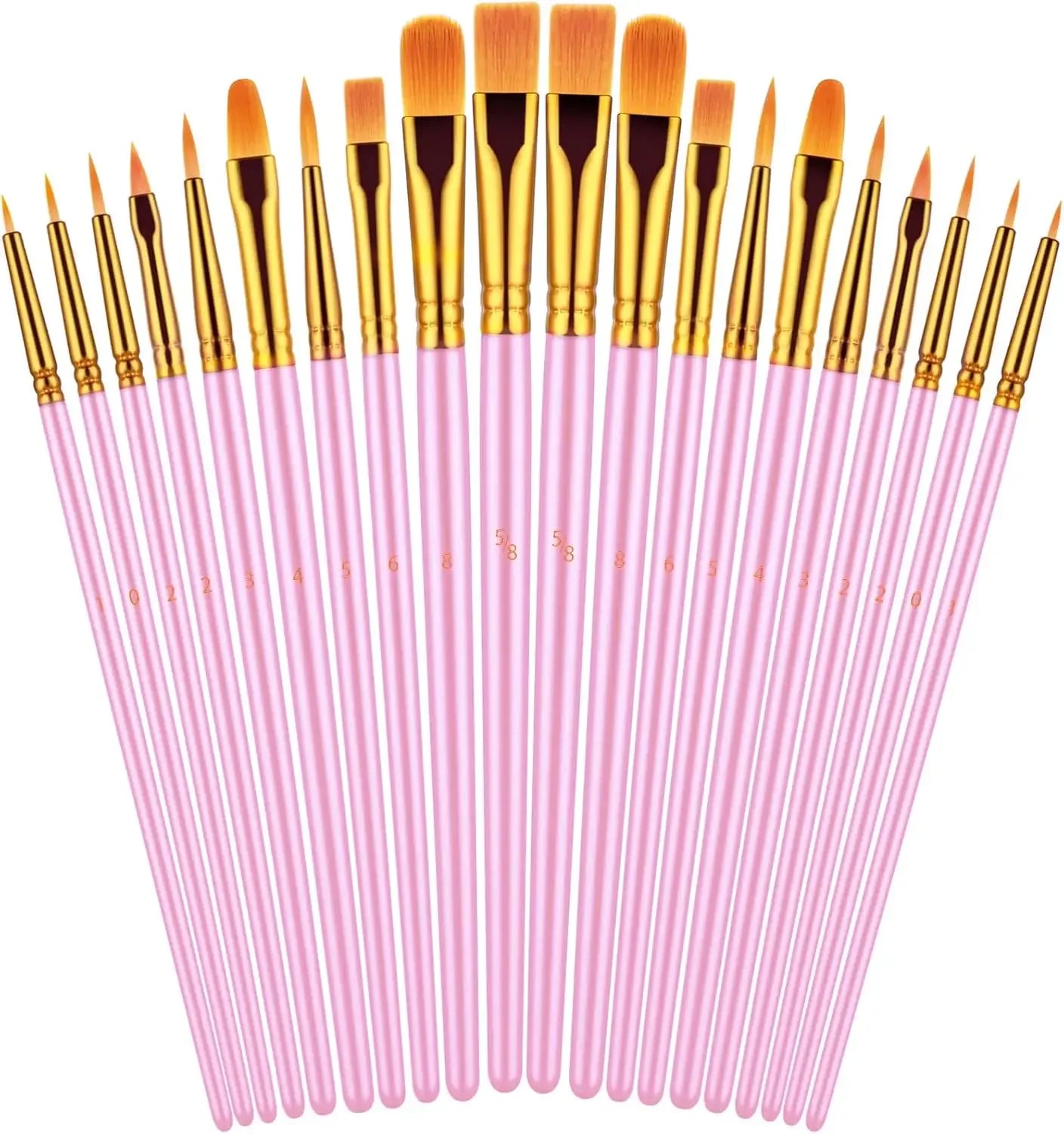 Oil Watercolor Acrylic Paint Brushes Set 2 Pack Professional Art