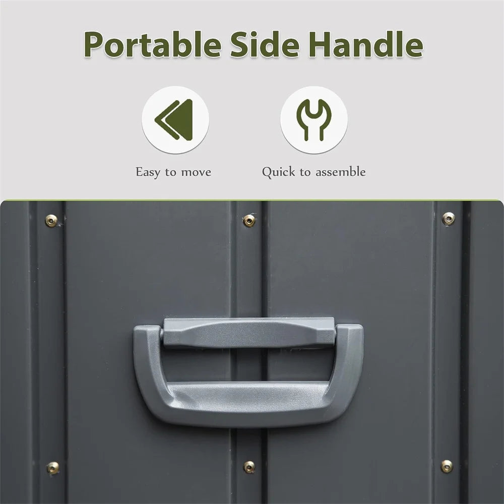 100 Gallon Waterproof Outdoor Storage Deck Box Lockable Large Patio Bin for Garden Tools Cushions Throw Pillows Dark Gray by S And B Enterprise
