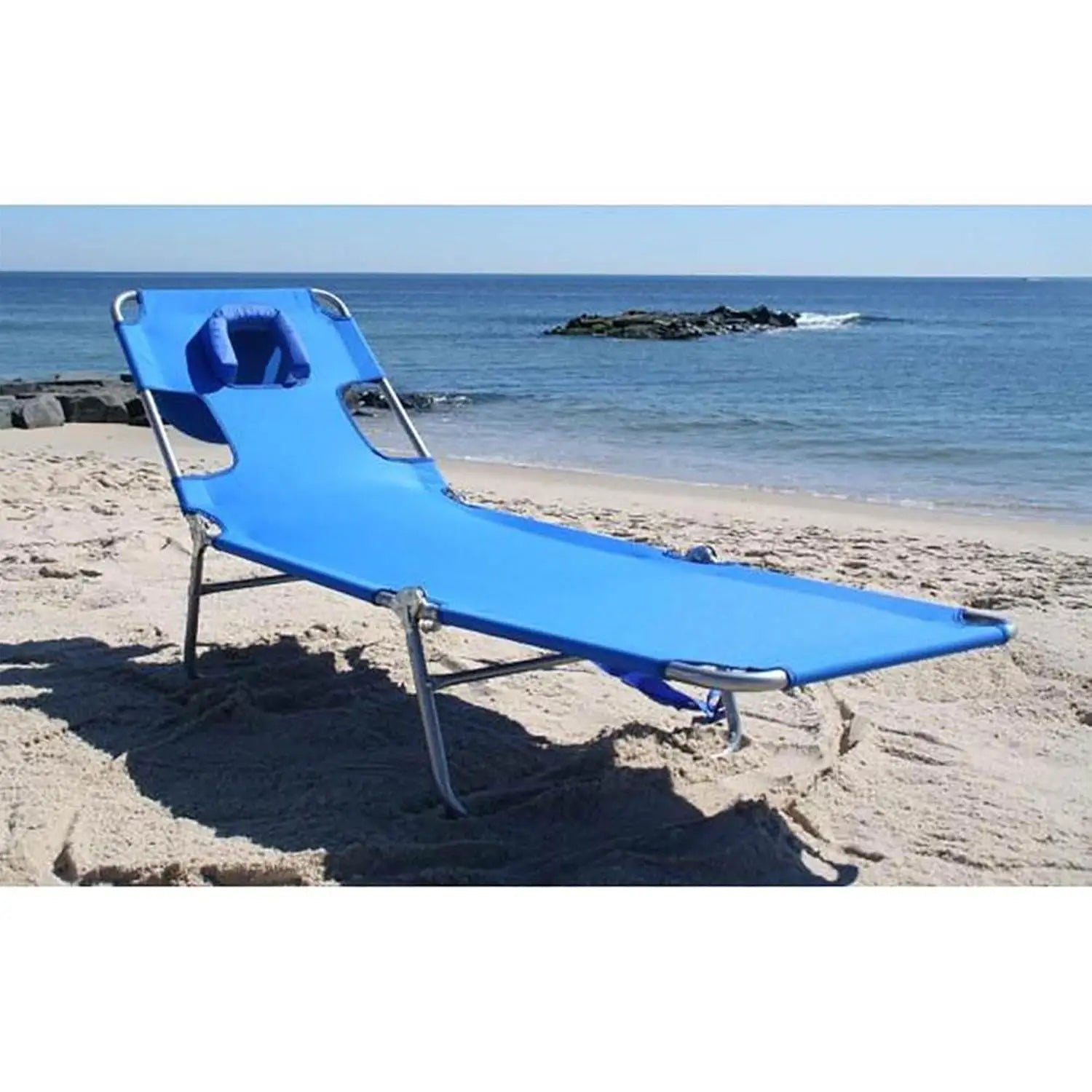 Portable Outdoor Folding Reclining Beach Lounge Chair For Lawn by S And B Enterprise