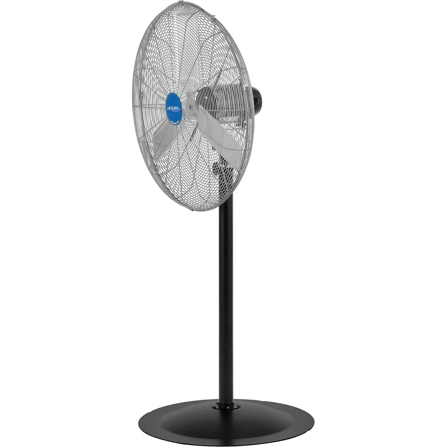 Heavy Duty Deluxe Oscillating Pedestal Fan, 30" Diameter, Safety Yellow, 1/2 HP, 10000 CFM, 3 Speeds, For Indoor, Customized by S And B Enterprise