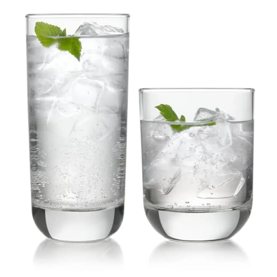 Classic Rocks Glasses and Tumblers Set Dishwasher Safe Drinkware by S And B Enterprise