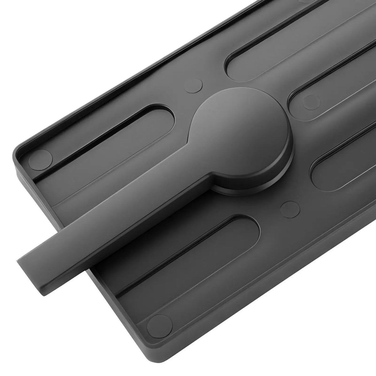 S And B Enterprise Kitchen Sink Caddy, 2-tier sponge and brush holder with divider in dark gray plastic