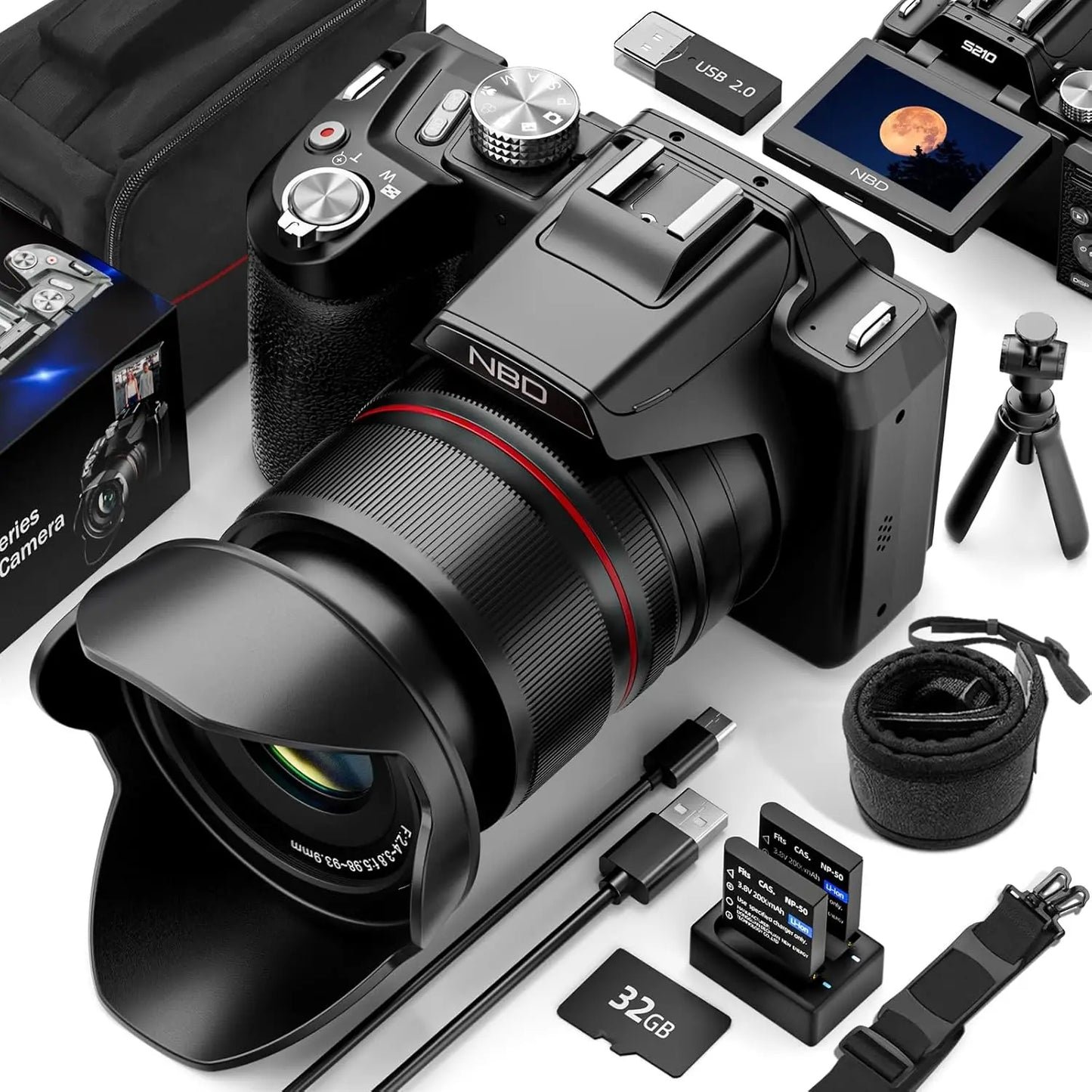 NBD 5K Digital Camera With Wifi And Swivel Flip Screen