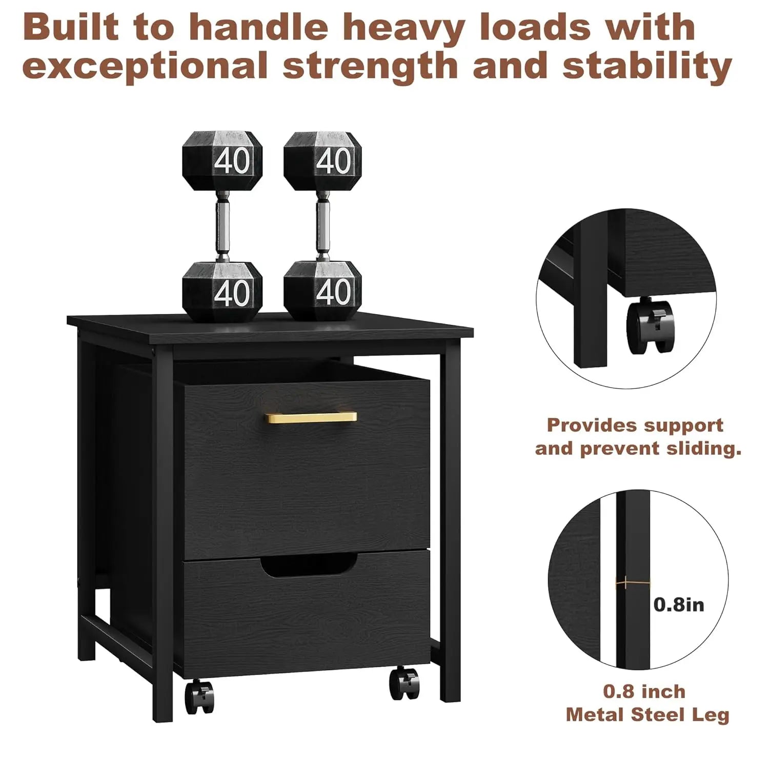 Mini Fridge Stand Freestanding Cabinet With Lockable Wheels by S And B Enterprise