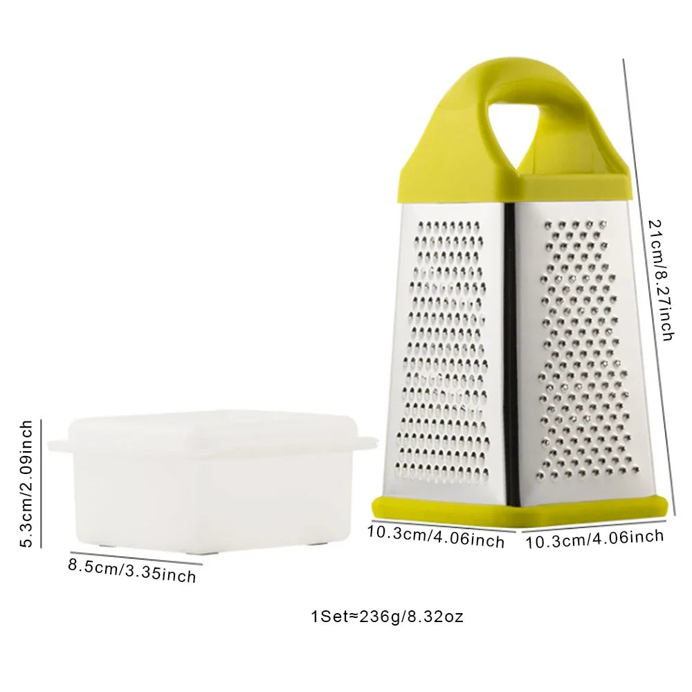 Multifunctional 4 Side Manual Vegetable Grater Chopper Stainless Steel by S And B Enterprise