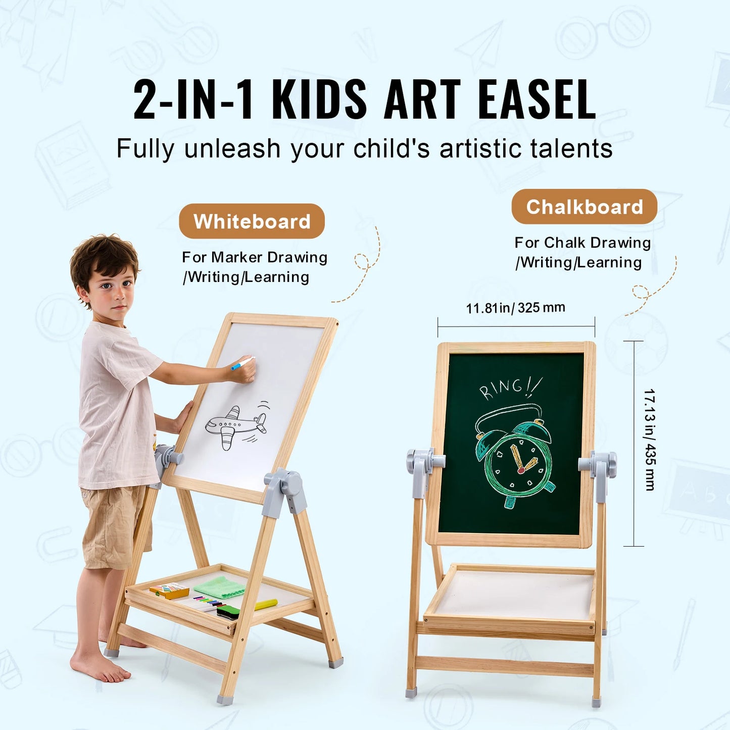 SucceBuy Standing Magnetic Drawing Board WordPad Art Easel with Painting Accessories Children Educational Toys for Kids Boy Girl by S And B Enterprise