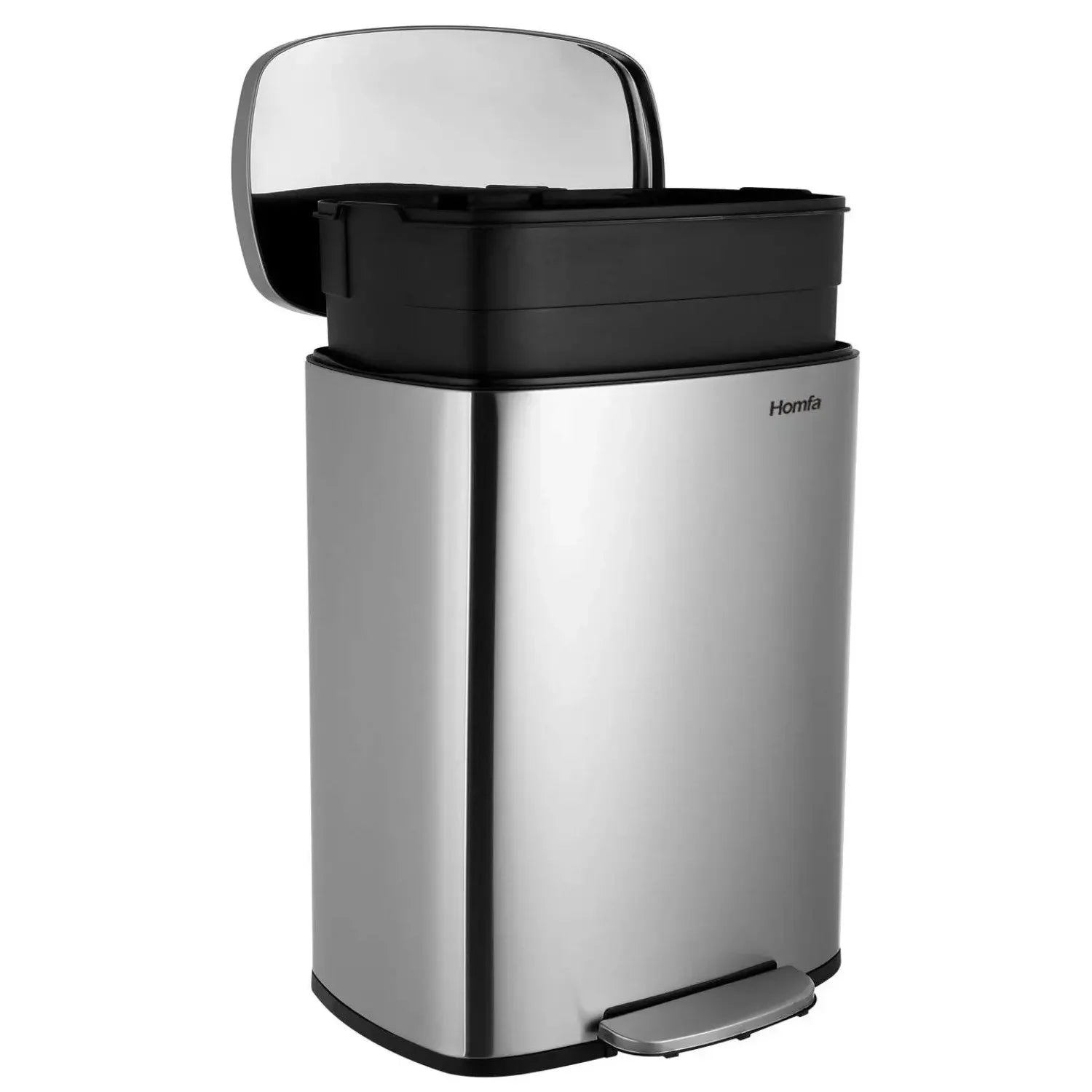 Stainless Steel Kitchen Step Trash Can With Foot Pedal by S And B Enterprise